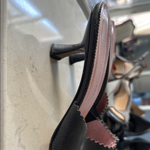 Donald J. Pliner Black Textured Mules - Picture 3 of 5